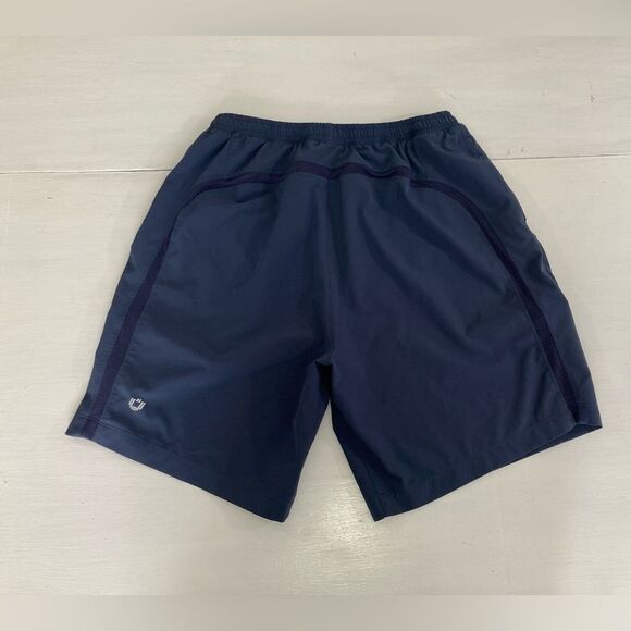 IBKUL Men’s Shorts M Navy Blue Long Athletic Casual Summer Athleisure - Picture 3 of 11